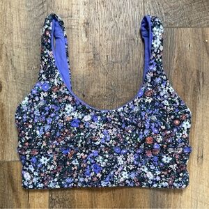 Lululemon Align Reversible Bra Light Support A/B Cup Flower Burst Charged Indigo